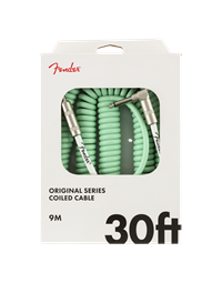 Fender Original Coil Cable, Straight-Angle, 30', Surf Green