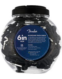 Fender Blockchain 6" Patch Cable Bowl Black (50-count)