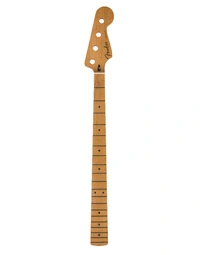 Fender Satin Roasted Maple Jazz Bass Neck 20 Jumbo Frets 12" Radius Flat Oval Shape Roasted Maple Fingerboard