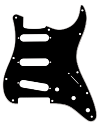 Fender Pickguard - Strat, 11 Hole, 3ply Black