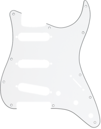Fender Pickguard - Strat, 11 Hole, 3ply White
