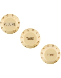 Fender American Stratocaster Knobs Left-Handed Volume Tone Tone Aged White (Set of 3)