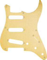 Fender Pickguard - 50s Strat, 8 Hole, Gold Anodized