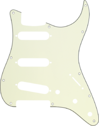 Fender Pickguard - Strat, 11 Hole, Mint Green