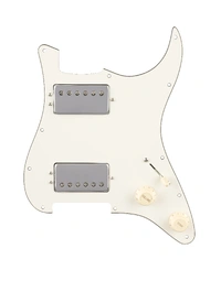 Fender American Pre-Wired Strat Pickguard Quadra Tap HH Parchment 11 Hole PG
