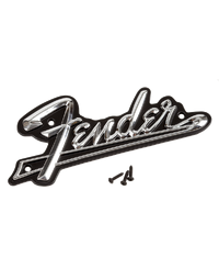 Fender Black Panel Amplifier Logo Silver / Black