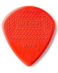 Dunlop Jazz III Max Grip Red Nylon Pick