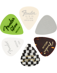 Fender 351 Shape Material Medley Medium Pick Pack (Pack of 6)