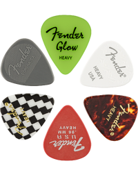 Fender 351 Shape Material Medley Heavy Pick Pack (Pack of 6)