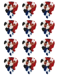 Fender American Classic Celluloid 351 Shape Confetti Thin .46 Picks (Pack of 12)
