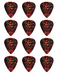 Fender Classic Celluloid Tortoiseshell 351 Medium Gauge .71 Picks (Pack of 12)