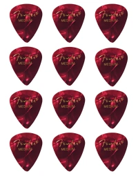 Fender American Premium Celluloid 351 Shape Red Moto Medium .71 Picks (Pack of 12)