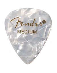Fender American Premium Celluloid 351 Shape Picks Medium .71 White Moto (Pack of 144)