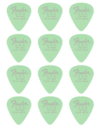 Fender American Dura-Tone 351 Shape Picks .58 Surf Green (Pack of 12)