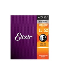 Elixir Acoustic Nanoweb 80/20 Custom Light 11-52 - 11027
