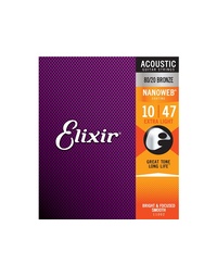 Elixir Acoustic Nanoweb Extra Light 10-47 - 11002