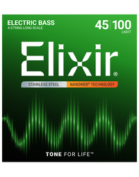 Elixir Bass Nanoweb Stainless Steel Light 45-100 Strings - 14652