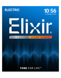 Elixir Electric Nanoweb 7 String Light 10-56 Guitar Strings - 12057