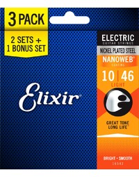 Elixir Electric Nanoweb Light 3 Pack 10-46 - 16542