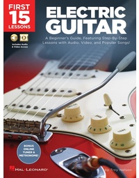 FIRST 15 LESSONS ELECTRIC GUITAR BK/OLM