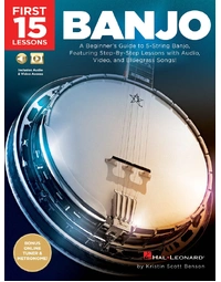 FIRST 15 LESSONS BANJO BK/OLM