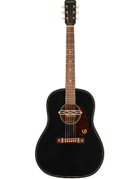 Gretsch Jim Dandy Deltoluxe Dreadnought Acoustic Guitar w/ Pickup WN Tortoiseshell Pickguard Black Top