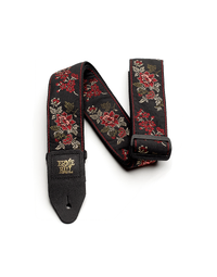 Ernie Ball Red Rose / Black Jacquard Strap