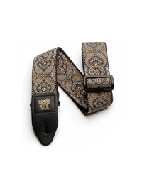 Ernie Ball Gold & Black Paisley Jacquard Strap