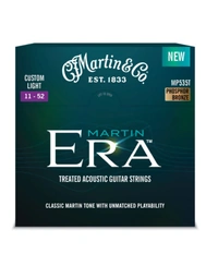 Martin Era Treated Phosphor Bronze Acoustic Guitar Strings Custom Light 11-52