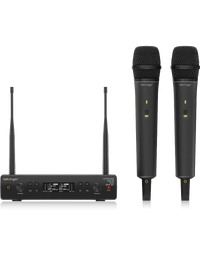 Behringer ULTRALINK XTM1-35 UHF Dual Handheld Wireless Cardioid Dynamic Vocal Mic System (Pair of Mics + Receiver)
