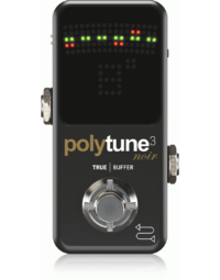 TC Electronic Polytune 3 Noir Mini - Polyphonic & Chromatic Guitar Tuner