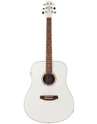 Ashton D26EQ WH White Dreadnought Acoustic Guitar