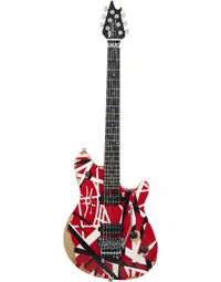 EVH Wolfgang Special Striped Series Limited Edition EB Red Black & White Aged