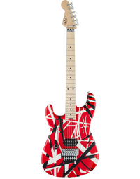 EVH Striped Series Left Hand R/B/W - Red, Black and White Stripes