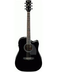 Ibanez PF15ECE BK Dreadnought Acoustic Guitar w/ Pickup Black High Gloss
