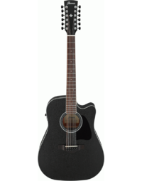 Ibanez AW8412CE WK 12 String Acoustic Electric Guitar - Weathered Black
