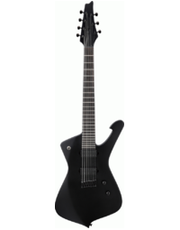 Ibanez ICTB721 BKF Iron Label Iceman 7 String Electric Guitar - Black Flat