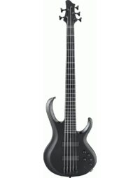 Ibanez BTB625EX BKF Iron Label 5 String Electric Bass Guitar - Black Flat
