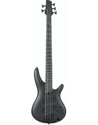 Ibanez SRMS625EX BKF Iron Label Multiscale 5 String Electric Bass Guitar - Black Flat