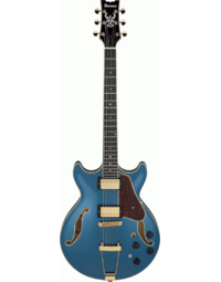 Ibanez AMH90 PBM Artcore Expressionist Electric Guitar - Prussian Blue Metallic