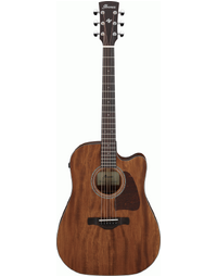 Ibanez AW1040CE OPN Artwood All Solid Dreadnought Acoustic Guitar Open Pore Natural