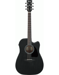 Ibanez AW1040CE WK Artwood All Solid Dreadnought Acoustic Guitar Weathered Black Open Pore