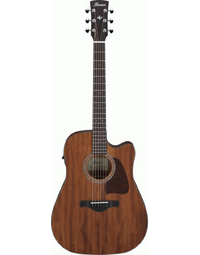 Ibanez AW247CE OPN Artwood Solid Top Dreadnought Acoustic Guitar w/ Pickup Open Pore Natural