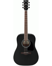 Ibanez AW84 WK Artwood Solid Top Dreadnought Acoustic Guitar Weathered Black Open Pore