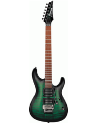 Ibanez KIKOSP3 TEB Kiko Loureiro Signature S-Style Electric Guitar Transparent Emerald Burst
