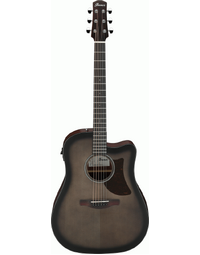 Ibanez AAD50CE TCB Advanced Acoustic Dreadnought Transparent Charcoal Burst Low Gloss