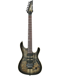 Ibanez Premium S1070PBZ CKB Poplar Burl Top Electric Guitar Charcoal Black Burst