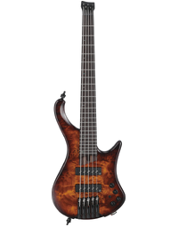 Ibanez Bass Workshop EHB1505S DEL 5-String Poplar Burl Top Headless Electric Bass Dragon Eye Burst Low Gloss