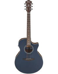 Ibanez AE100 DBF AE Solid Top Orchestra Acoustic Guitar w/ Pickup Dark Tide Blue Flat