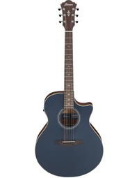 Ibanez AE100 DBF AE Solid Top Orchestra Acoustic Guitar w/ Pickup Dark Tide Blue Flat